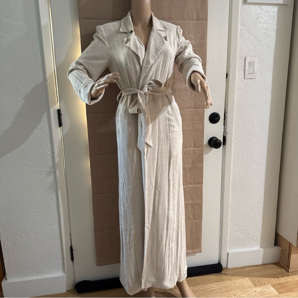 Naked Wardrobe The Life Tie Waist Duster Size XS